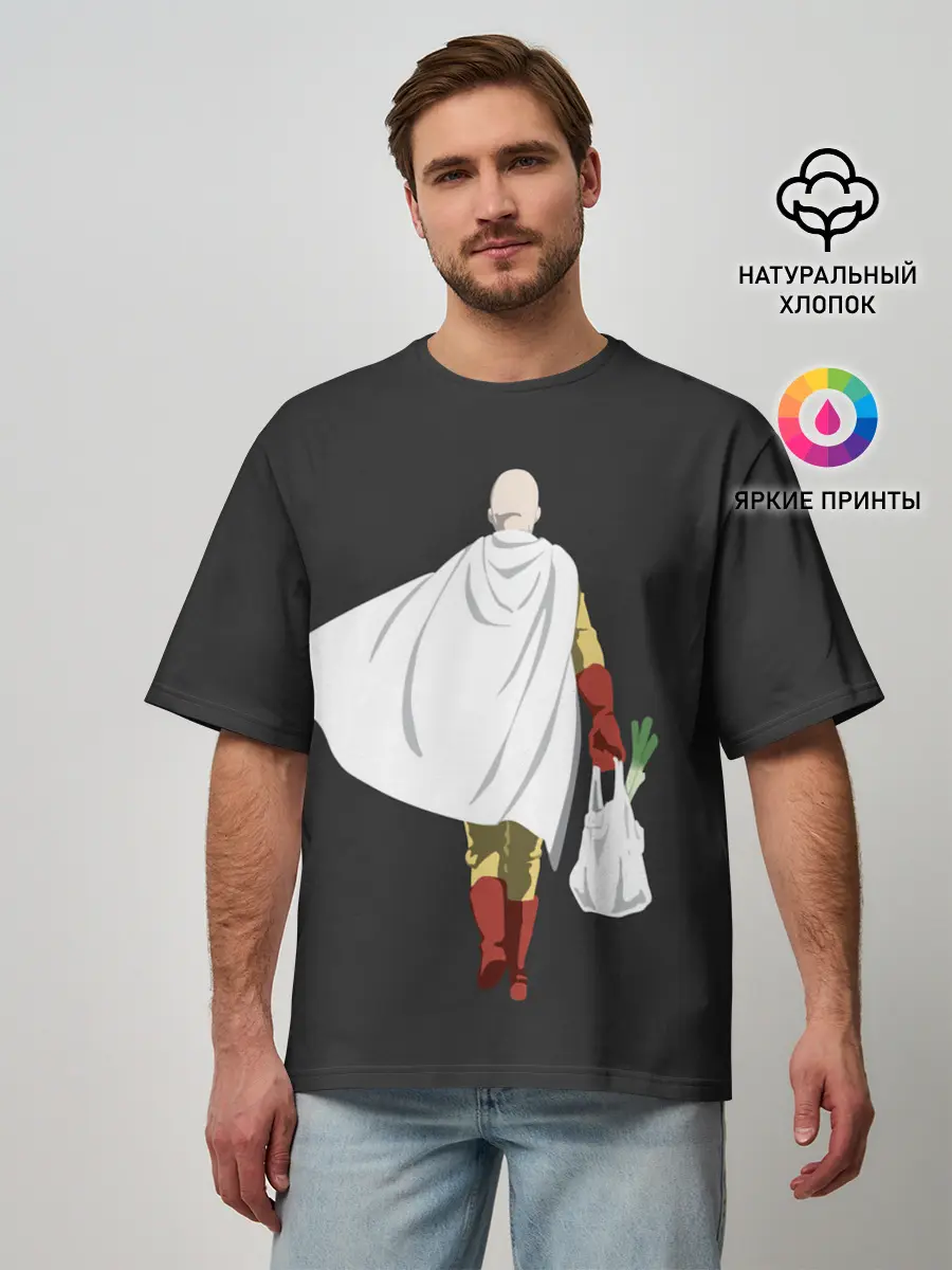 Мужская футболка оверсайз / Saitama