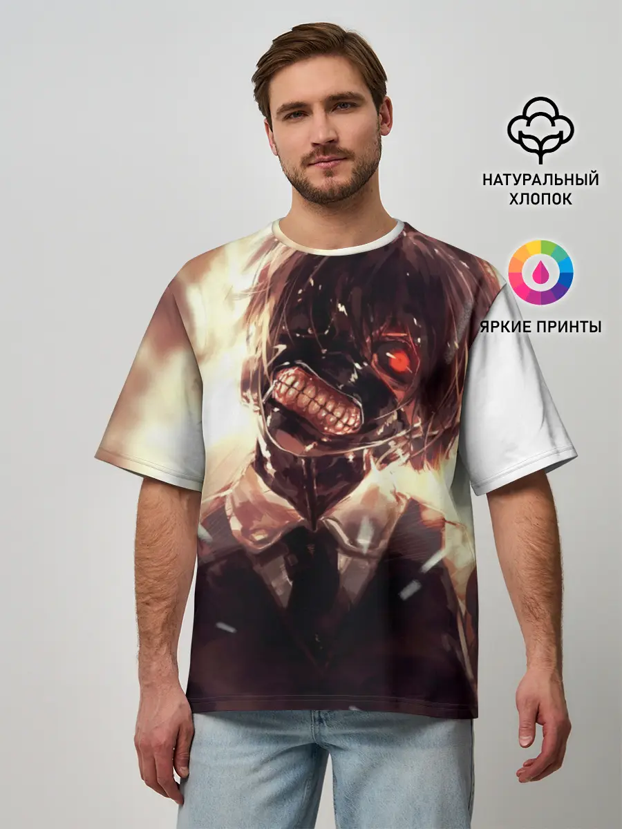 Мужская футболка оверсайз / Tokyo Ghoul