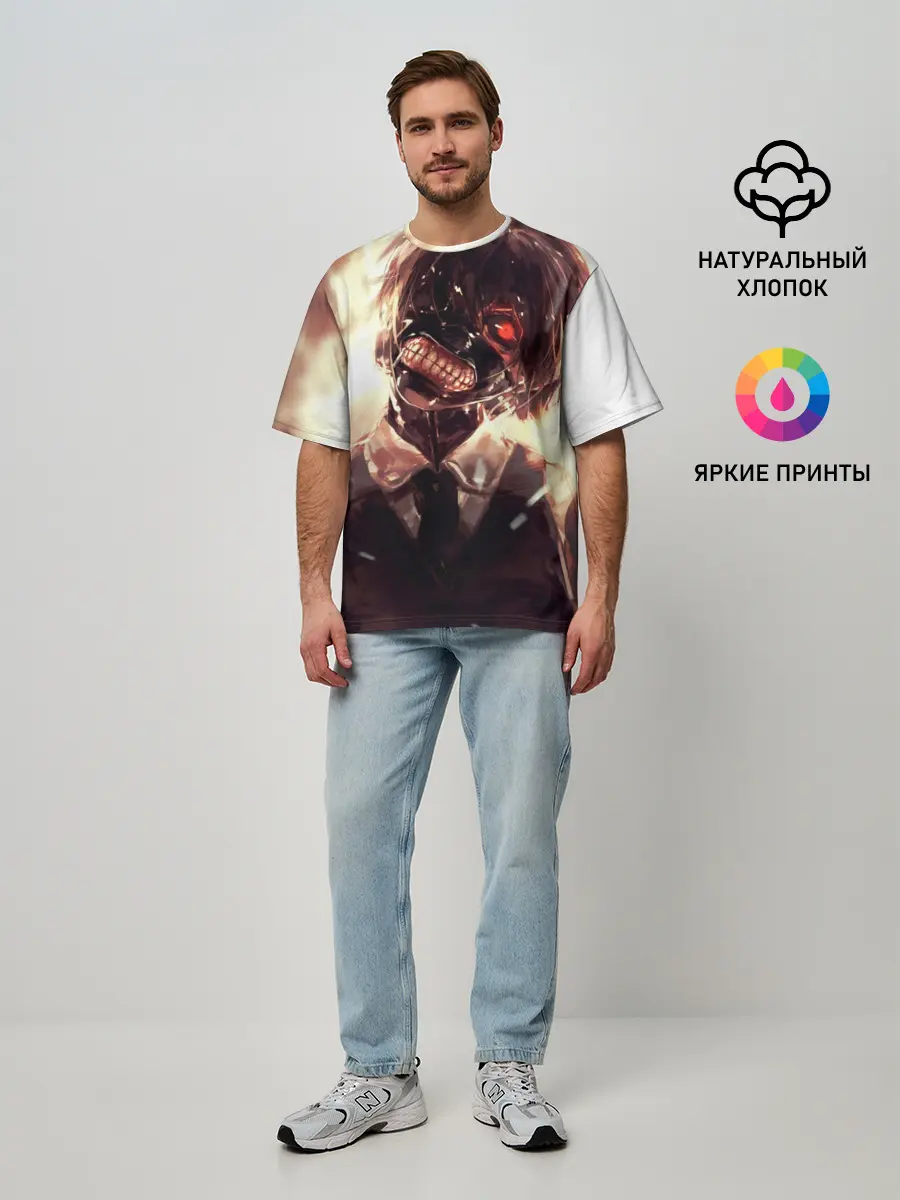 Мужская футболка оверсайз / Tokyo Ghoul