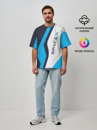 Мужская футболка оверсайз / SpaceX
