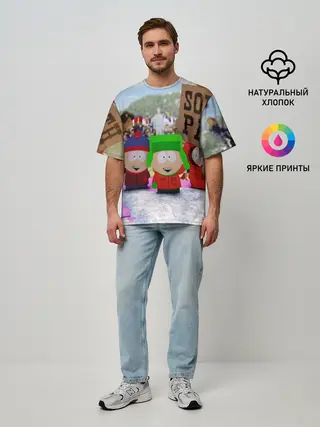 Мужская футболка оверсайз / Южный Парк / South Park .