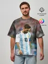 Мужская футболка оверсайз / Месси Аргентина