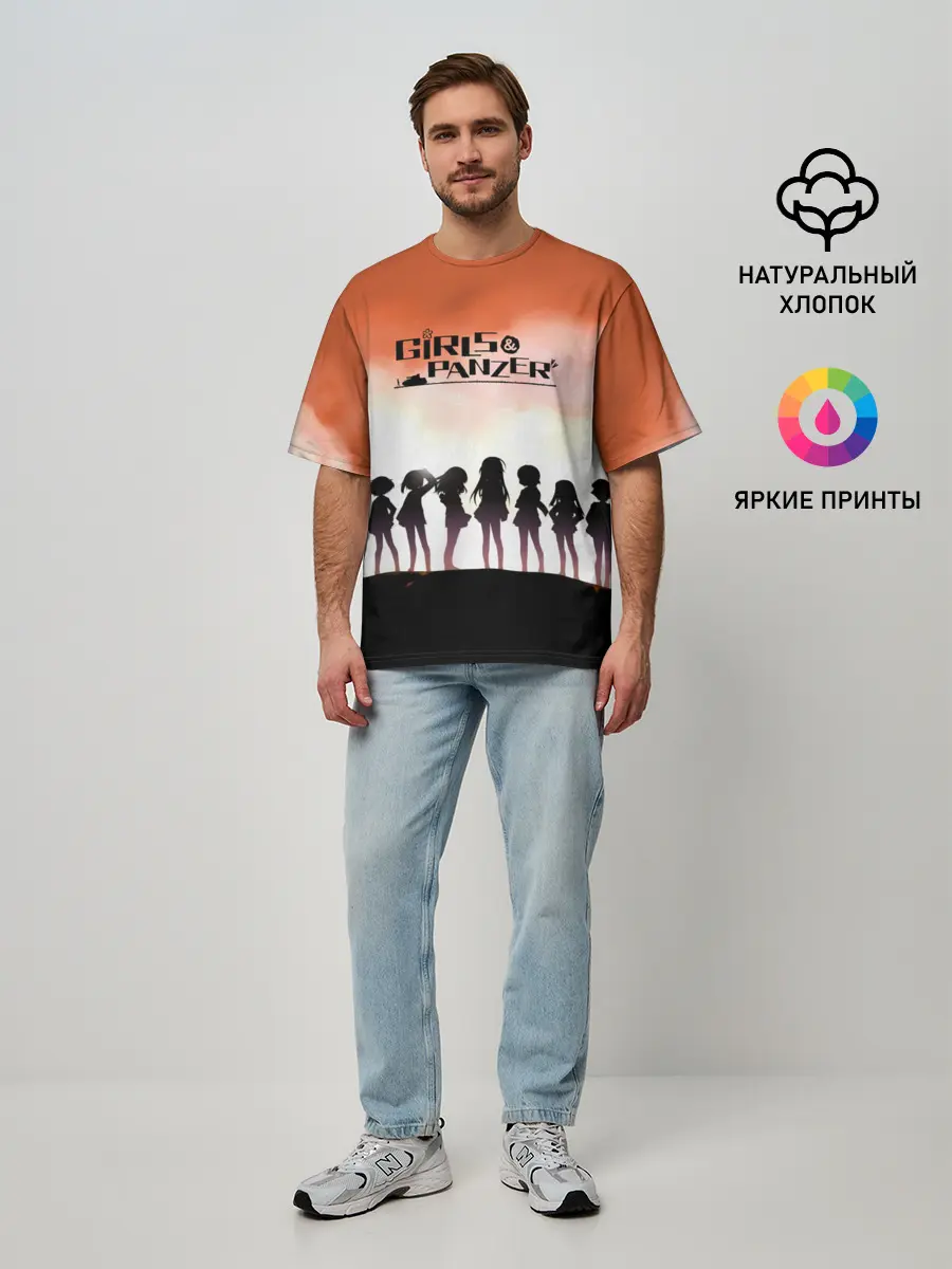 Мужская футболка оверсайз / Girls und Panzer | Poster