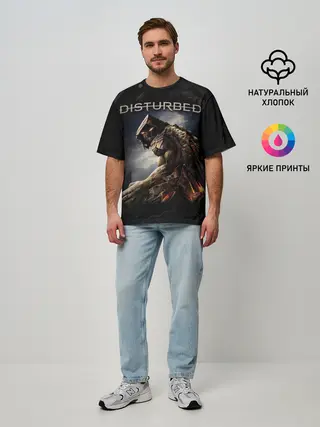 Мужская футболка оверсайз / Disturbed