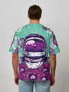 Мужская футболка оверсайз / Цветочный Астронавт