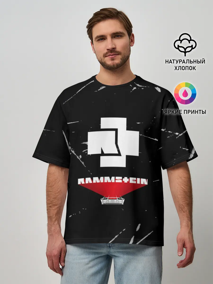 Мужская футболка оверсайз / RAMMSTEIN