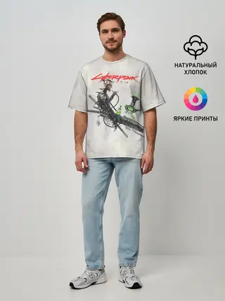 Мужская футболка оверсайз / CYBERPUNK 2077