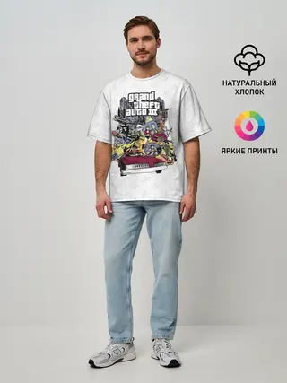 Мужская футболка оверсайз / Grand Theft Auto iii