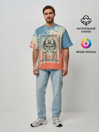 Мужская футболка оверсайз / Authentic Motorcycle
