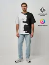 Мужская футболка оверсайз / Коты инь янь