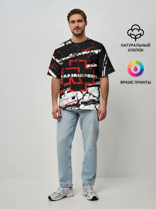 Мужская футболка оверсайз / RAMMSTEIN