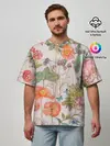 Мужская футболка оверсайз / Цветы
