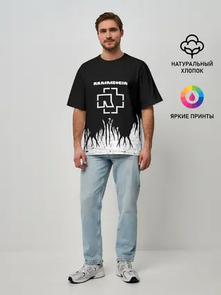 Мужская футболка оверсайз / RAMMSTEIN