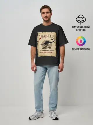 Мужская футболка оверсайз / Розыск. Леди Димитреску