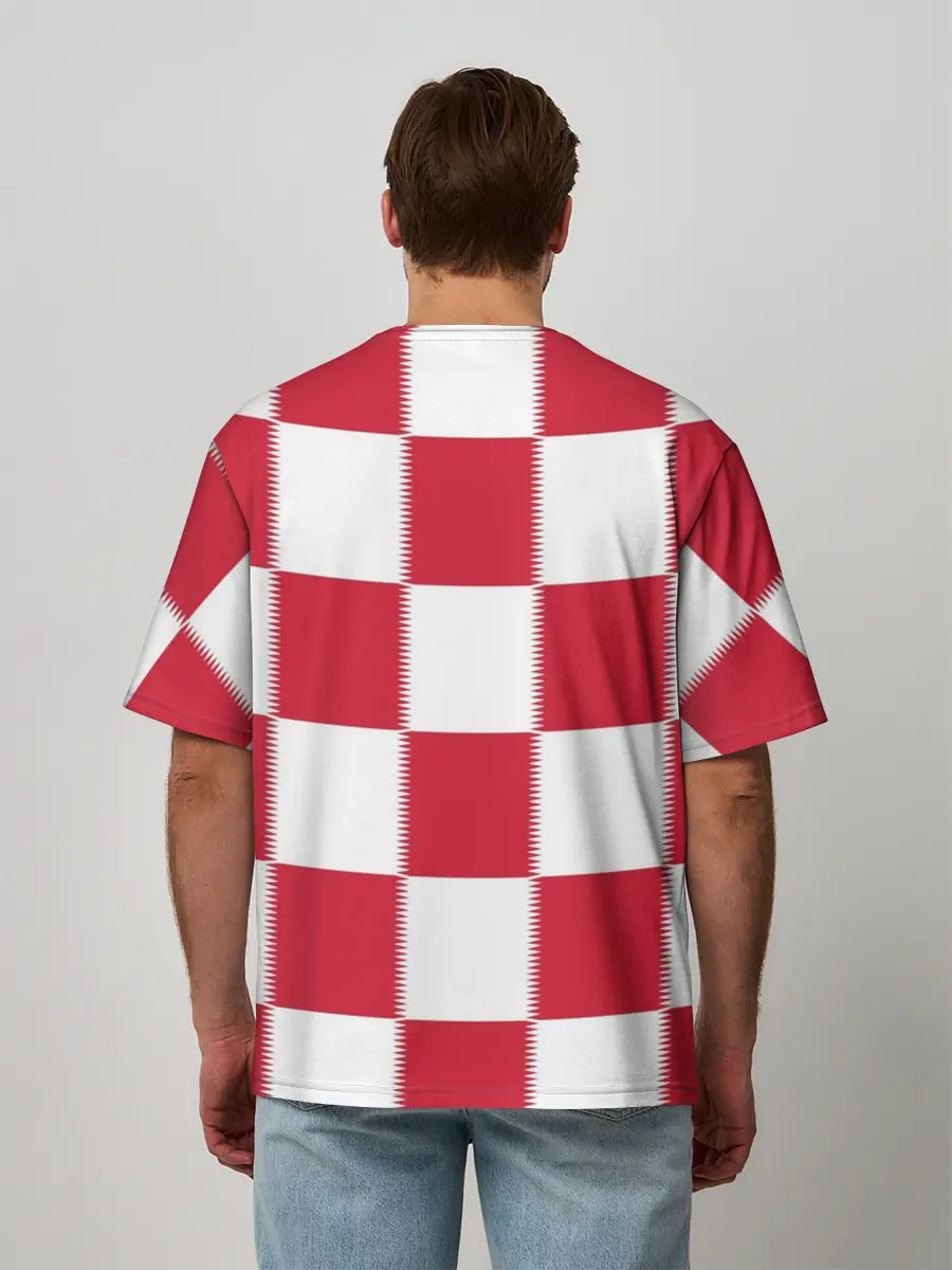 Мужская футболка оверсайз / Форма Хорватии