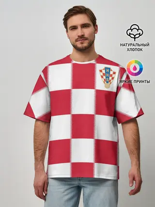 Мужская футболка оверсайз / Форма Хорватии