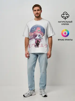 Мужская футболка оверсайз / Kamado Nezuko