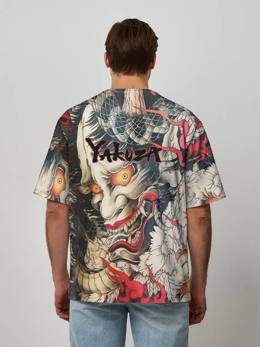 Мужская футболка оверсайз / Самурай