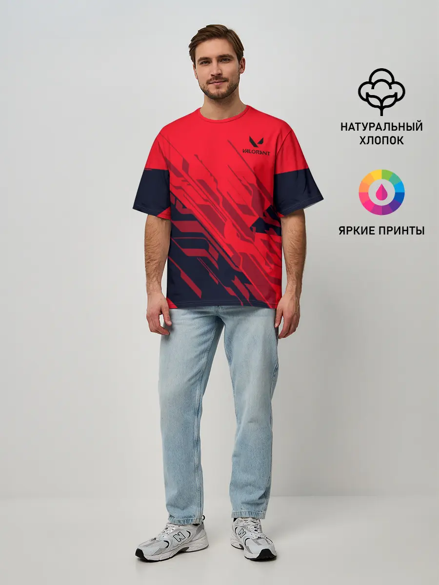 Мужская футболка оверсайз / Valorant