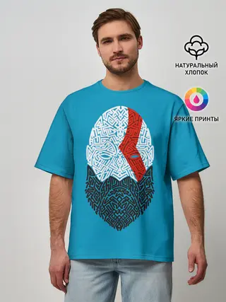 Мужская футболка оверсайз / Бог войны