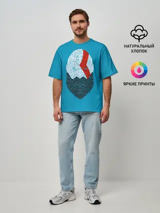 Мужская футболка оверсайз / Бог войны