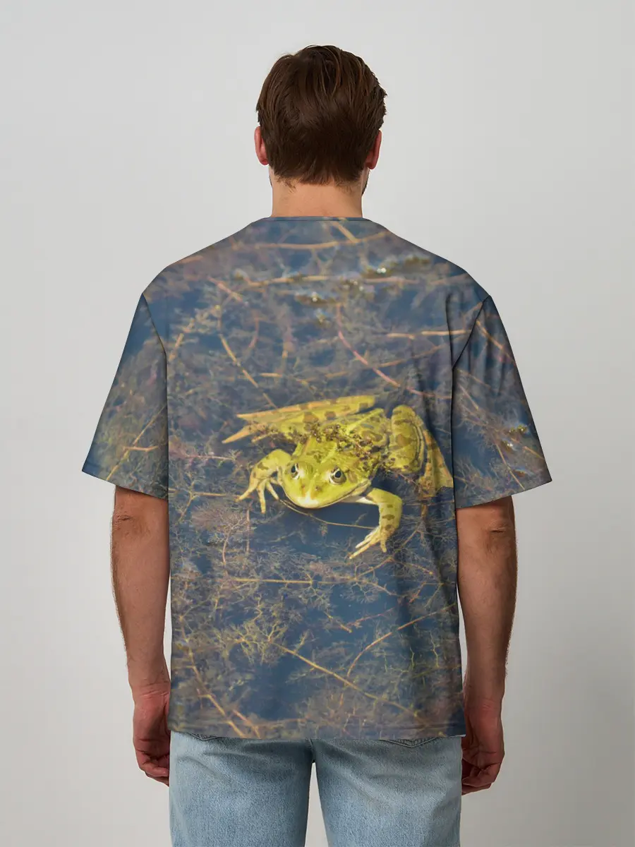Мужская футболка оверсайз / Лягушка