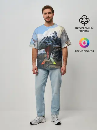 Мужская футболка оверсайз / Ark Survival Evolved