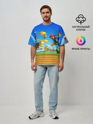 Мужская футболка оверсайз / Марио