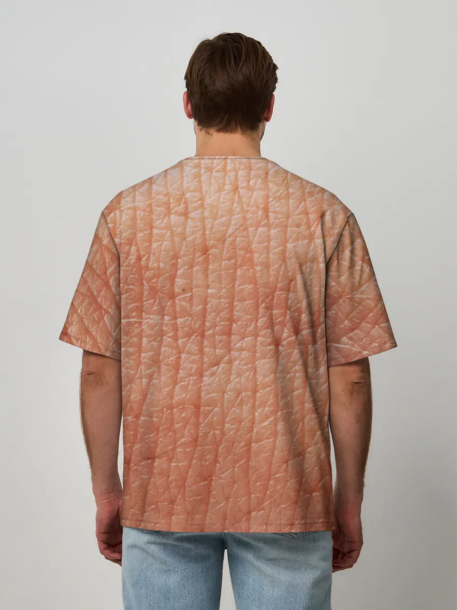 Мужская футболка оверсайз / Human Skin