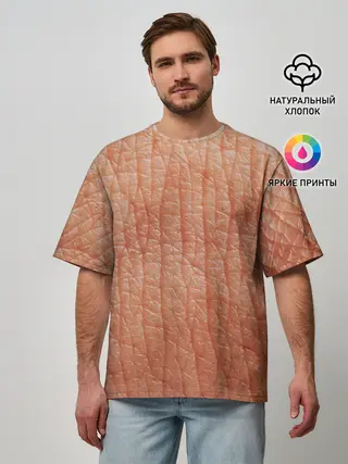 Мужская футболка оверсайз / Human Skin