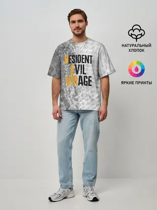 Мужская футболка оверсайз / RESIDENT EVIL VILLAGE | ГРАНЖ