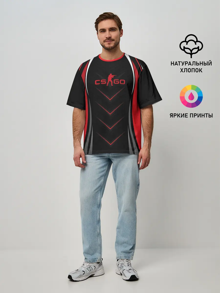 Мужская футболка оверсайз / CS GO