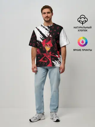 Мужская футболка оверсайз / ОТЕЛЬ ХАЗБИН АЛАСТОР