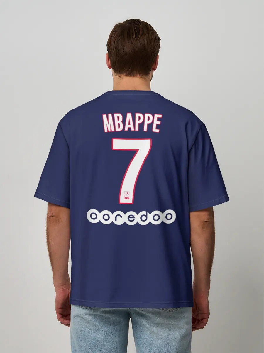 Мужская футболка оверсайз / Mbappe Home 19-20