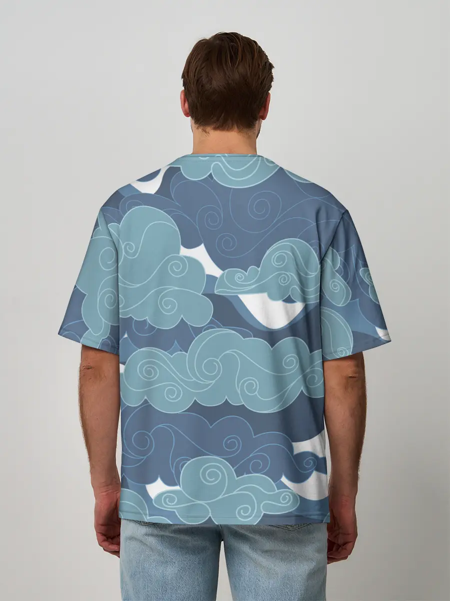 Мужская футболка оверсайз / Небо над Китаем