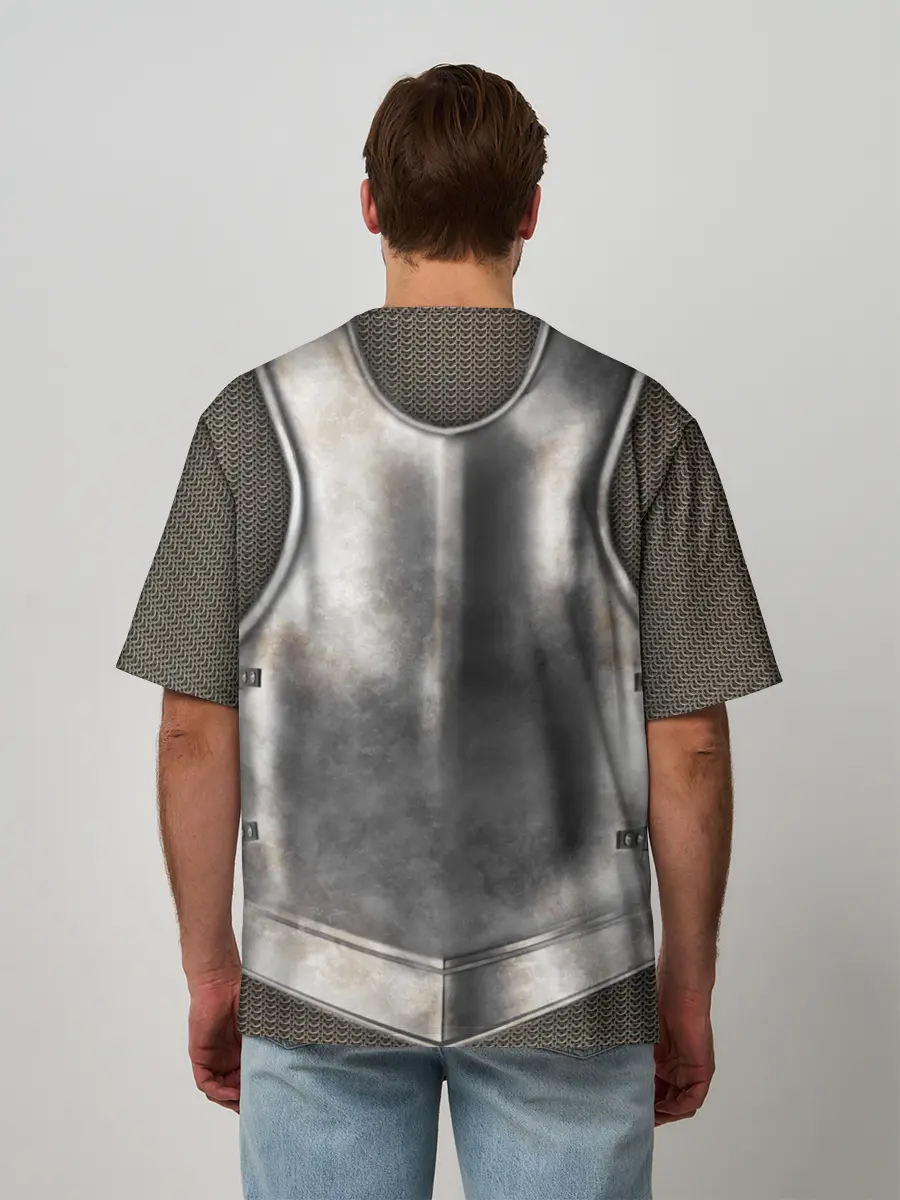 Мужская футболка оверсайз / Доспех рыцаря