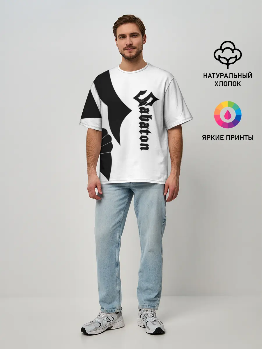 Мужская футболка оверсайз / Sabaton