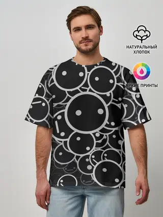 Мужская футболка оверсайз / SMILE