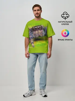 Мужская футболка оверсайз / ПАУК МАКРО