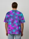 Мужская футболка оверсайз / Неоновые капли