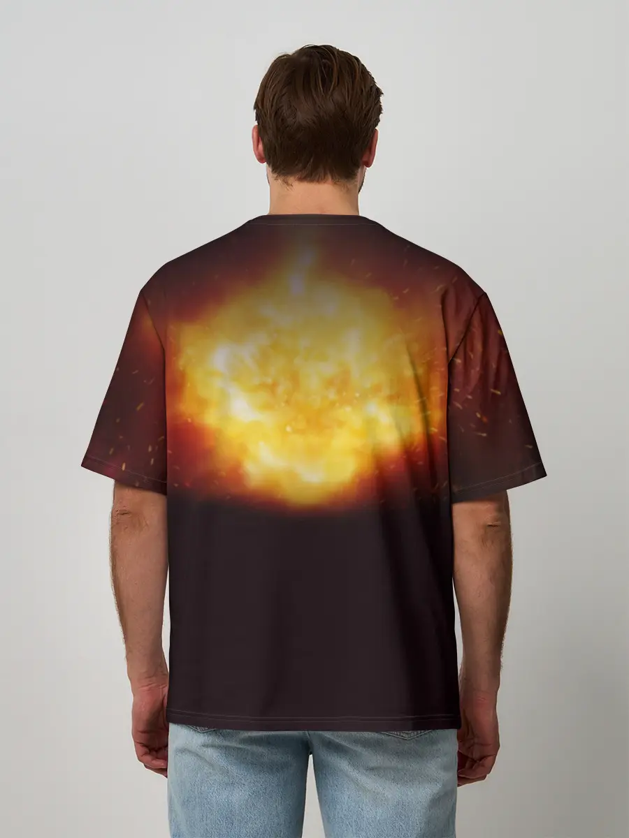 Мужская футболка оверсайз / Демон-Всадник