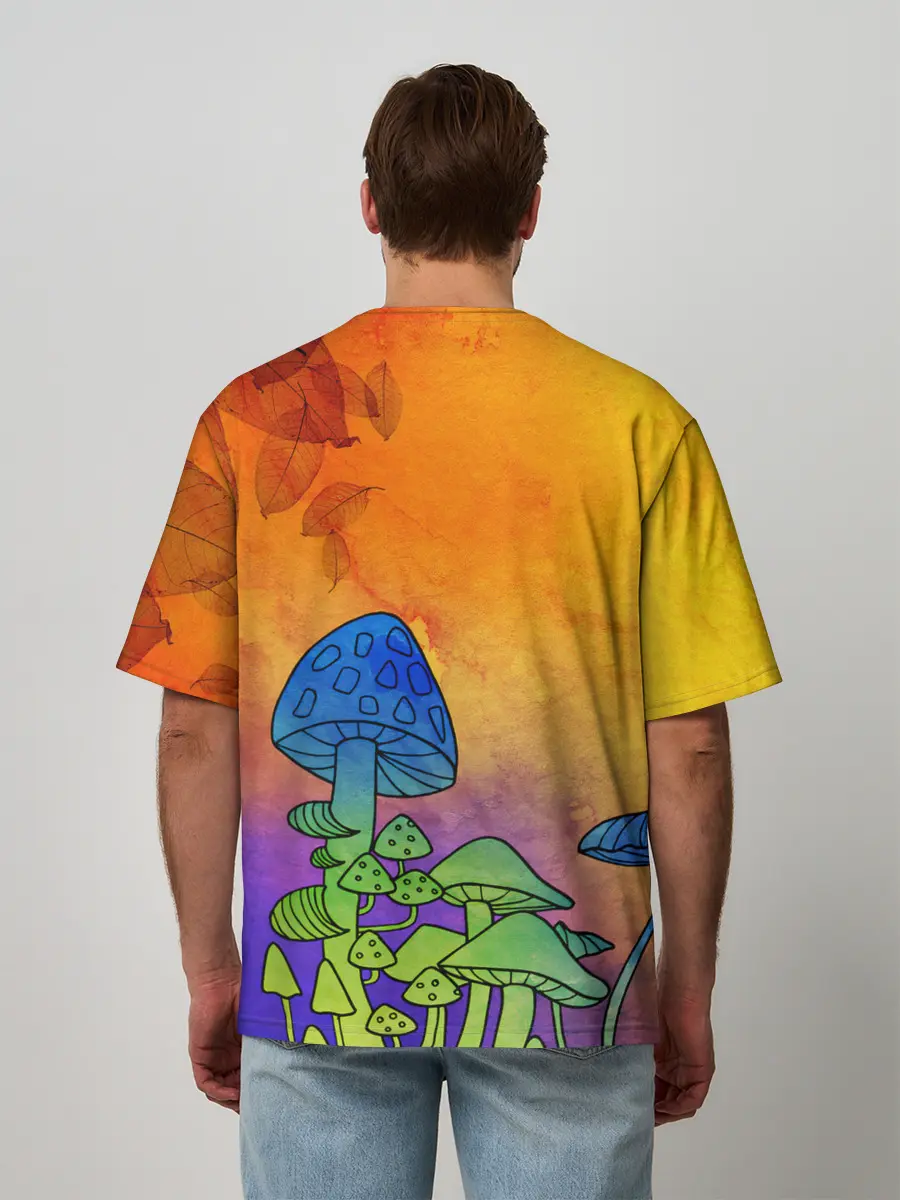 Мужская футболка оверсайз / Заколдованный лес