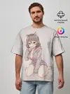 Мужская футболка оверсайз / Аниме котёнок