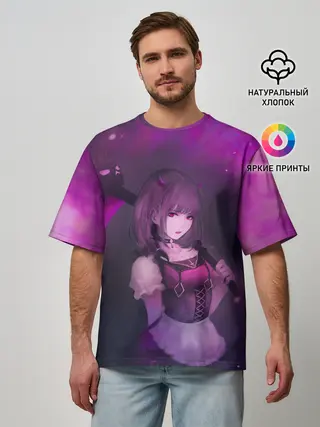 Мужская футболка оверсайз / Anime girl demon