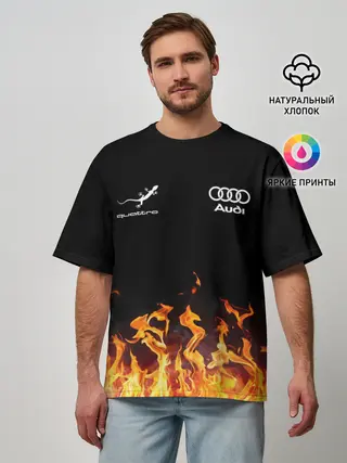 Мужская футболка оверсайз / Audi Ауди