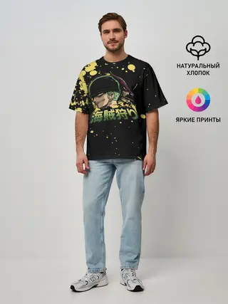 Мужская футболка оверсайз / Зоро One Piece. Большой куш