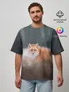 Мужская футболка оверсайз / Лиса