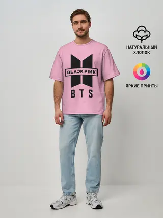 Мужская футболка оверсайз / BTS and BLACKPINK
