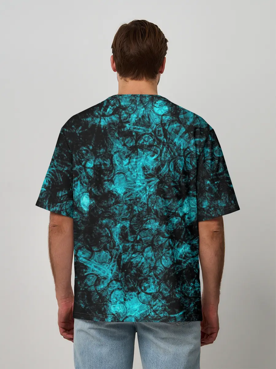 Мужская футболка оверсайз / Кроваво-грязные пятна