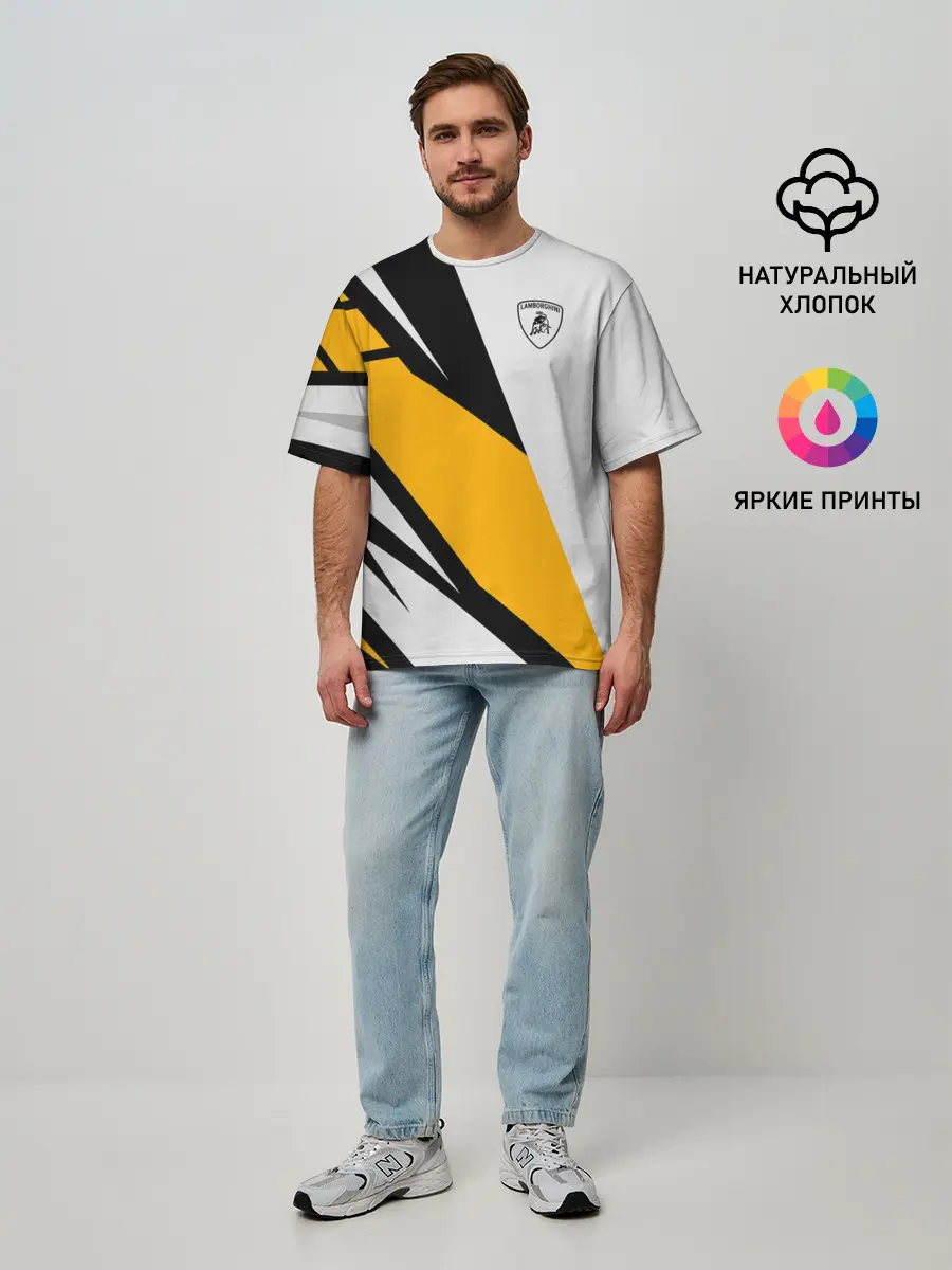 Мужская футболка оверсайз / Lamborghini